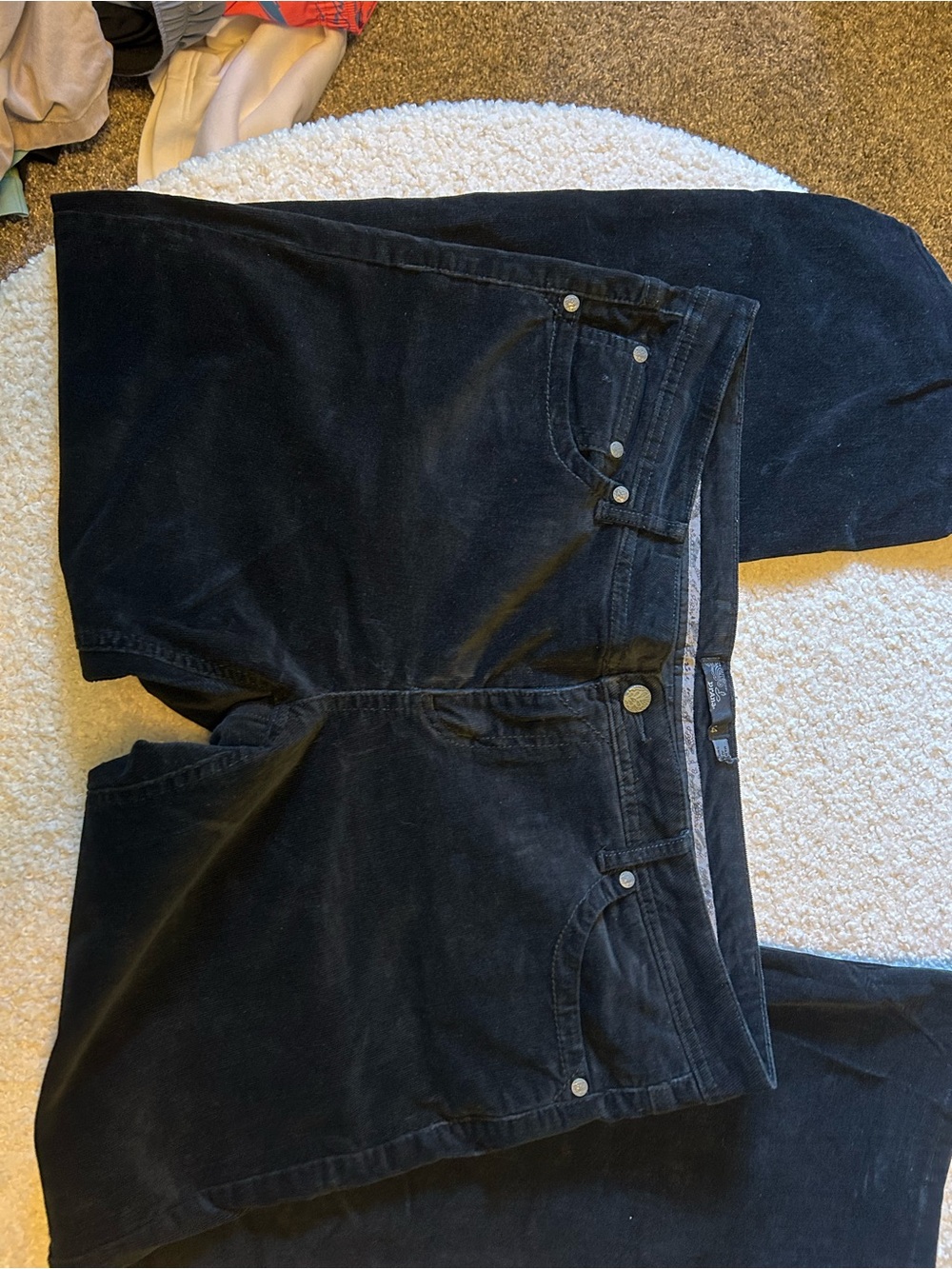 Prana Black Straight-Leg Corduroy Jeans
